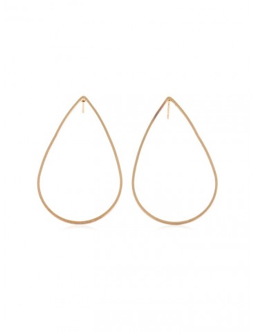 Alloy Waterdrop Pattern Earrings - Gold